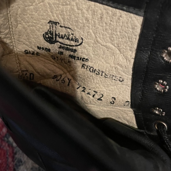 Justin’s vintage black western boots size women’s 6.5 - Picture 6 of 9